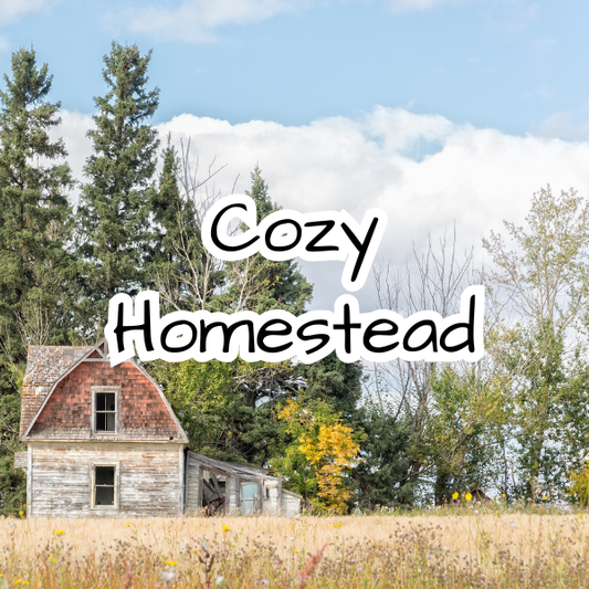 Cozy Homestead Scented Candle - Apple - Cinnamon - Clove - Vanilla - Amber