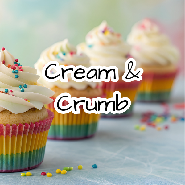 Cream & Crumb Scented Candle - Buttercream - Vanilla - Bakery - Cupcake