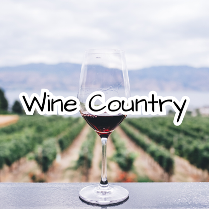 Wine Country Scented Candle -  Wine Lover - Vineyard - Wine Trails - Winery