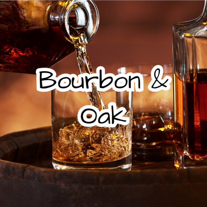 Bourbon & Oak Scented Candle - Burgundy Reserve - Heliotrope - Exotic Oak - Leather