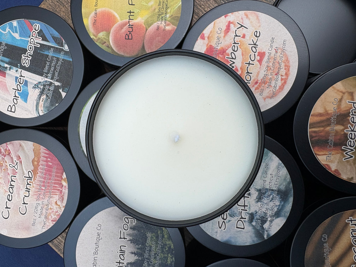 Apple Cider Donut Scented Candle - Fall Favorite - Apple - Cinnamon and Sugar - Fresh Dough