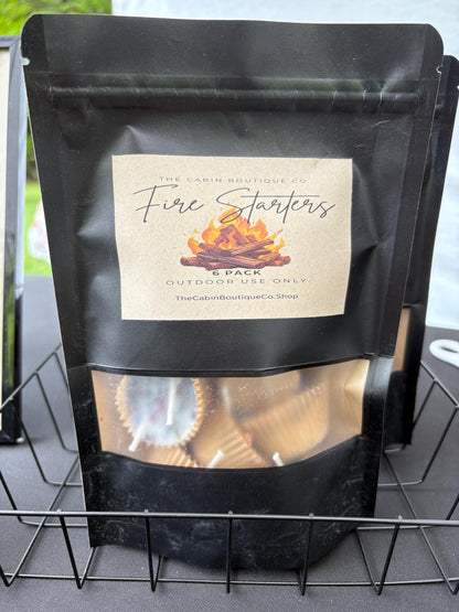 Fire Starters 6 Pack - Camping - Bonfires - Outdoor Use - Eco Friendly